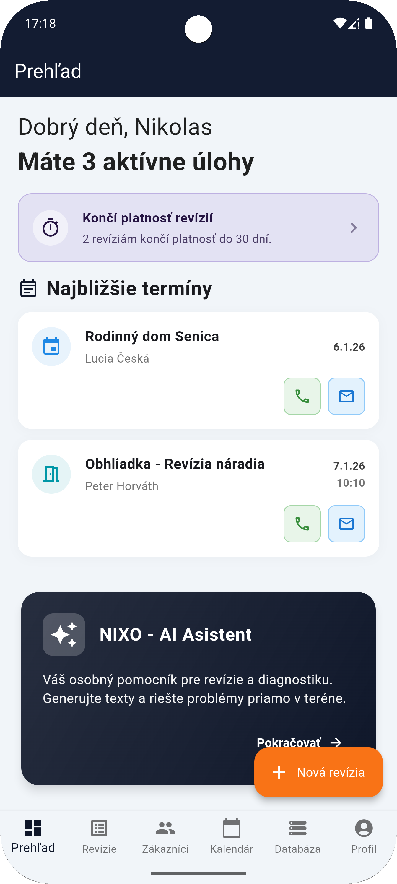 Revízny Technik – aplikácia pre revíznych technikov na Slovensku, Android a PC